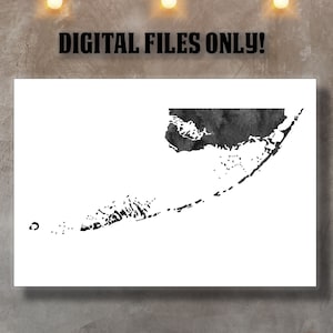 Black Maps Florida Keys, Andenken Karte, Key West Plakat, Key West Karte, Key West Geschenk, Aquarell Karte, Digitale Datei