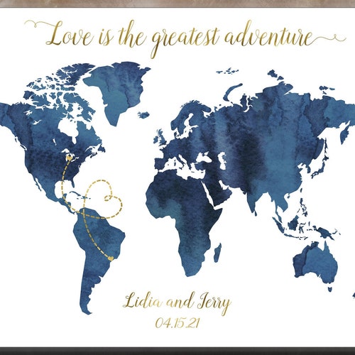 Custom Wedding Guest Book Map Printable Poster File - Etsy