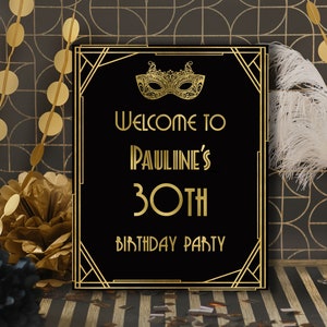 Custom Masquerade Party Welcome Sign: Prom, Quinceanera Decor (Digital)