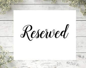 reserved table signs etsy printable reserved sign