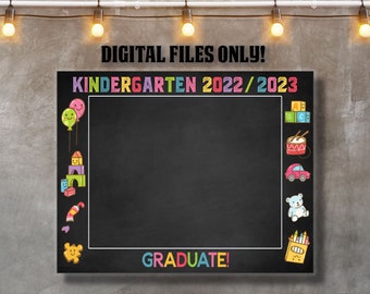 Preschool graduation frame, Class of 2023 Photo Booth Frame, Graduation party Photo Booth, Prom Selfie Prop,  DIGITAL FILE