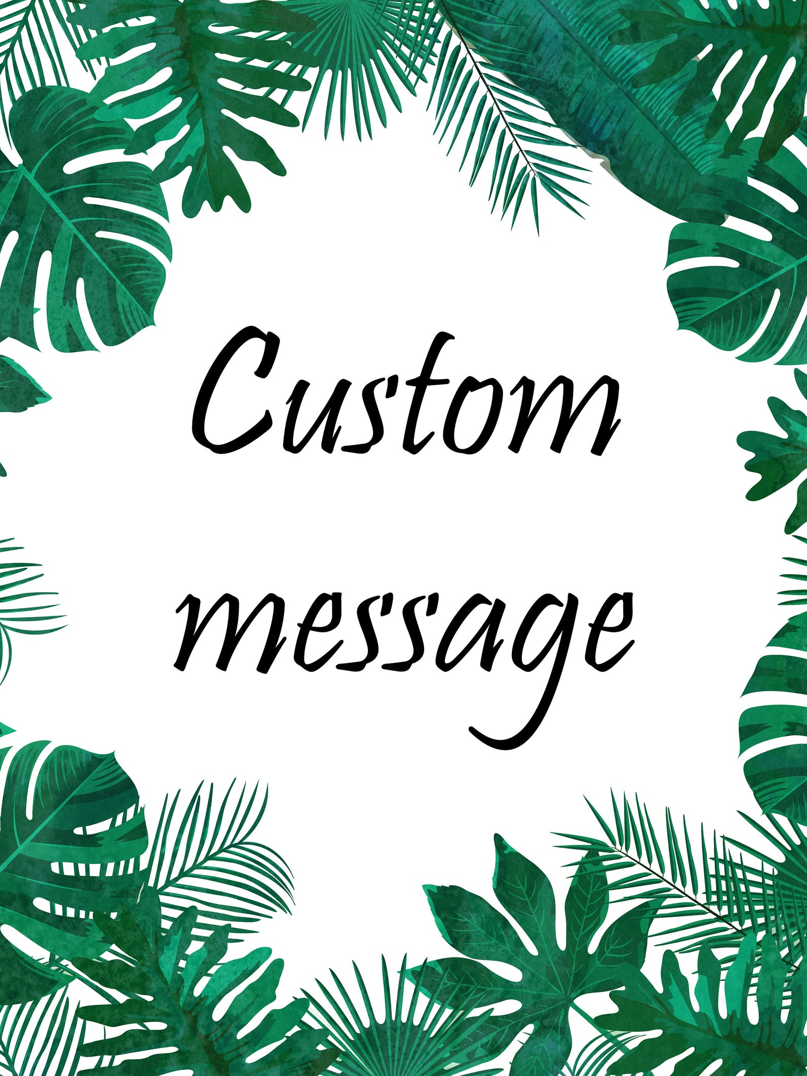 Tropical Custom Sign Editable Tropical Sign Template | Etsy