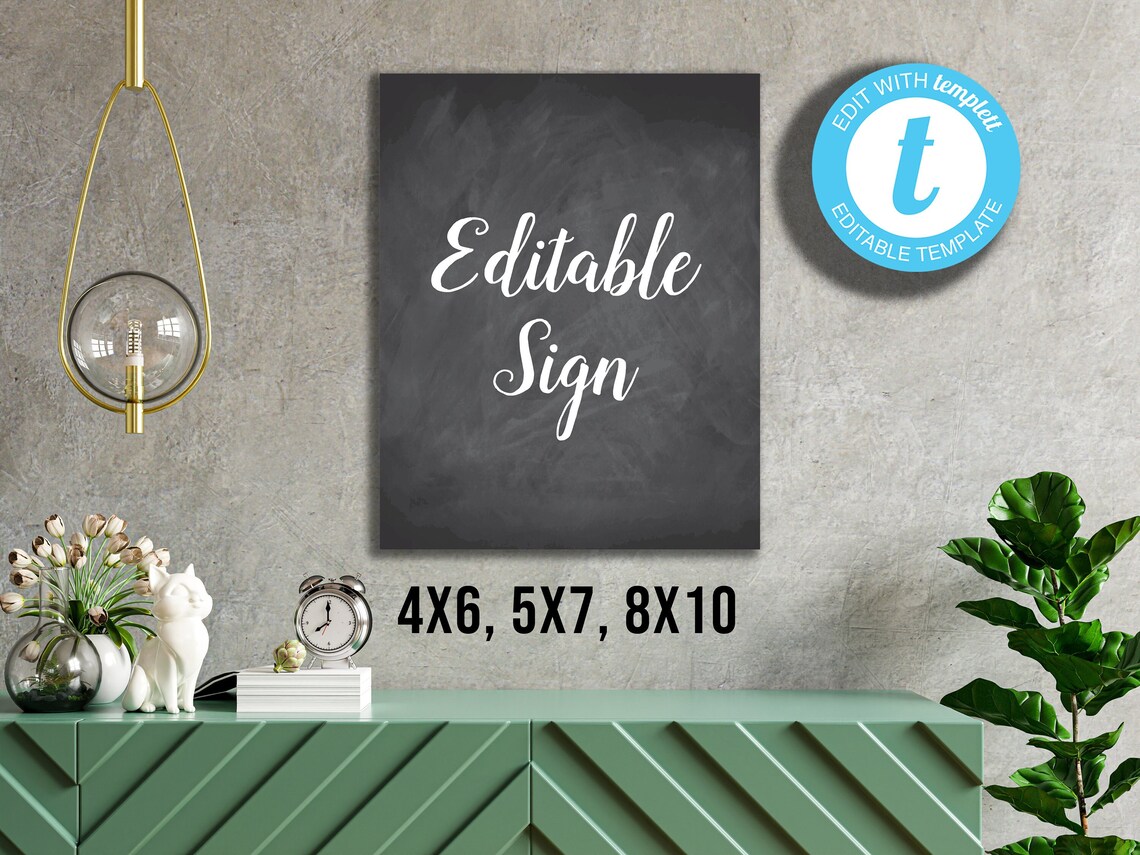 Editable Chalkboard Sign Digital Chalkboard Art Quote Print - Etsy