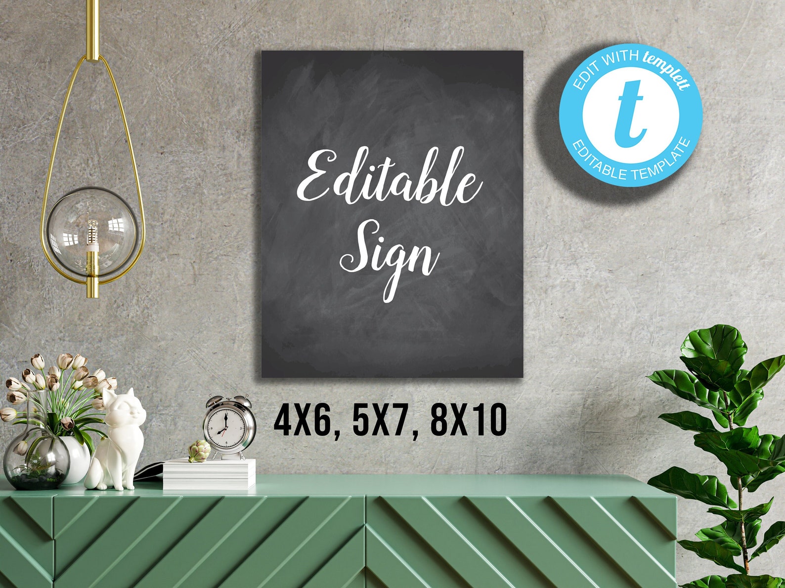 Editable Chalkboard Sign Digital Chalkboard Art Quote Print - Etsy