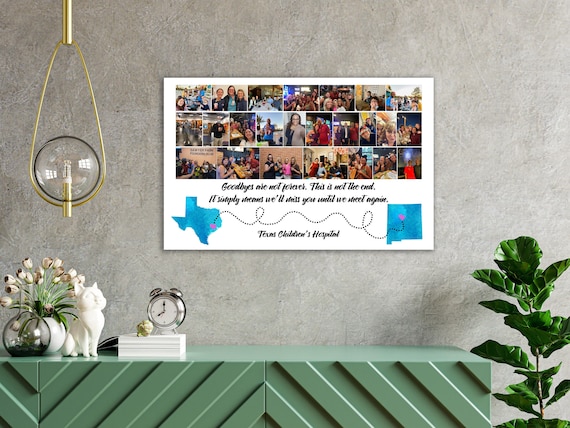 Custom Photo Collage Gift: Coworker Leaving, Retirement, Moving Away (DIGITAL)