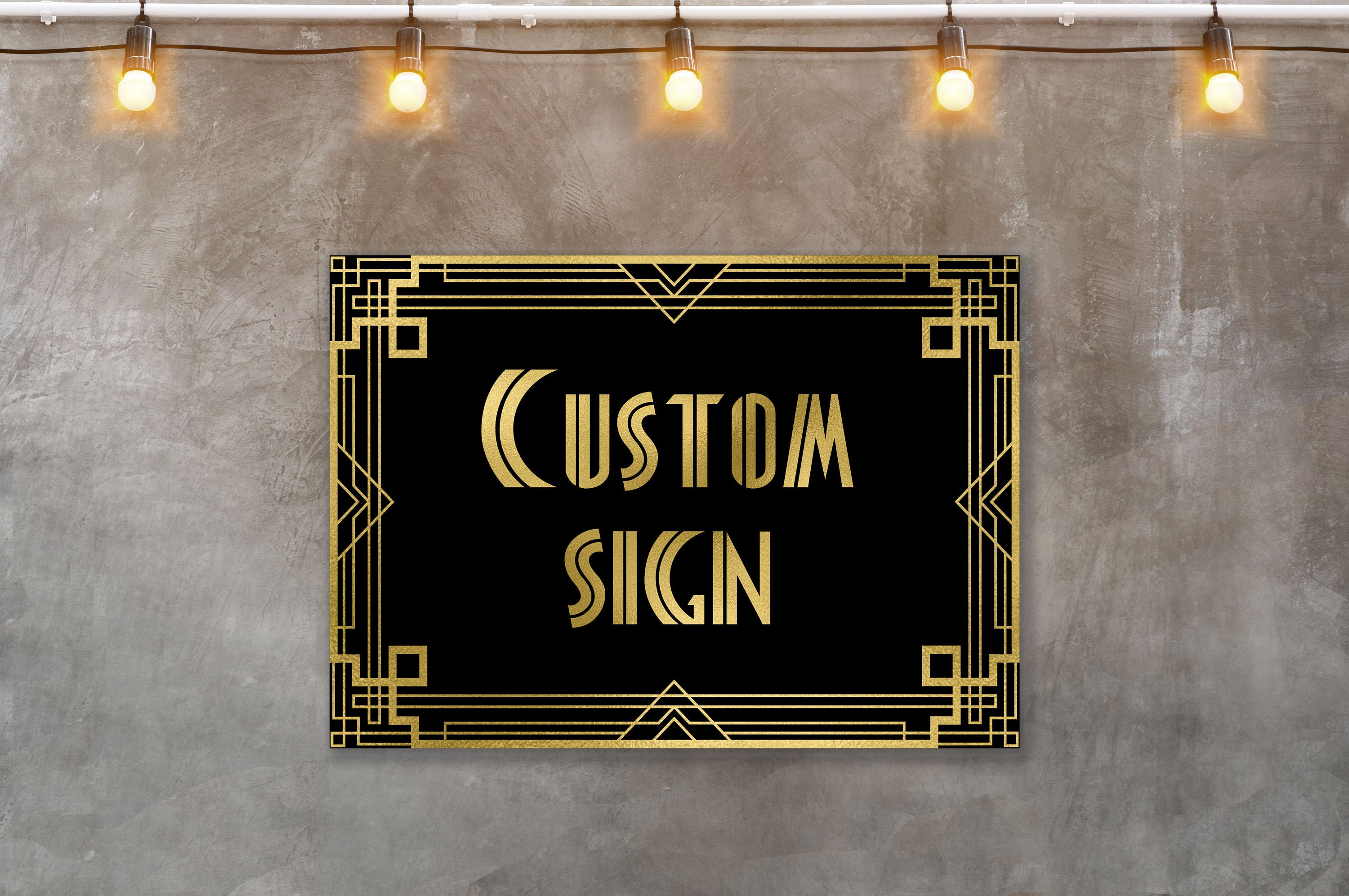 Gatsby Sign Custom Art Deco Custom Sign Custom Gatsby Etsy Australia