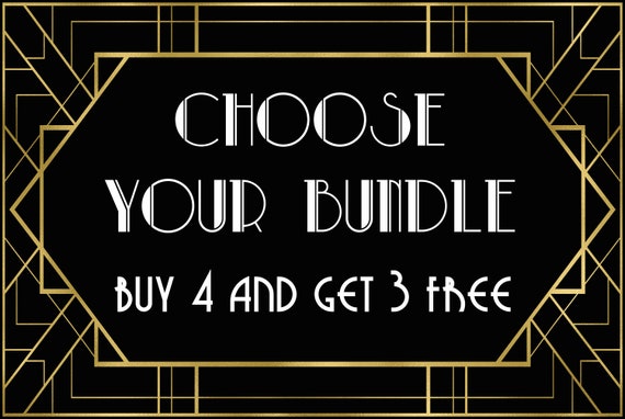 Great Gatsby Party Signs Bundle Choose Your Bundle Etsy