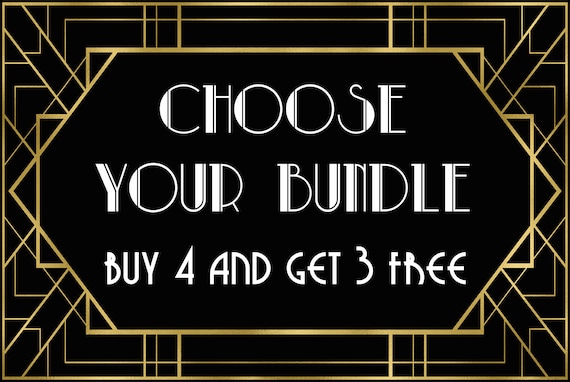 Great Gatsby Party Signs Bundle Choose Your Bundle Etsy