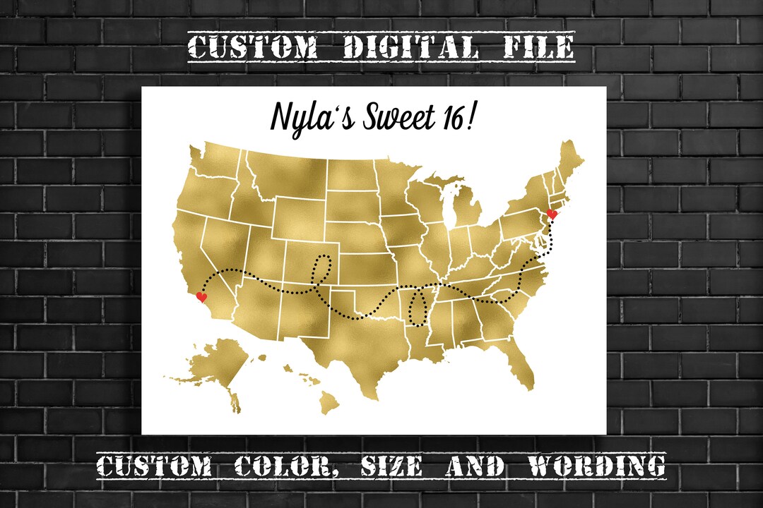 Custom United States Map 50 States - Il 1080xN.4278816214 Gx15