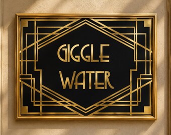 Giggle water retro digital sign