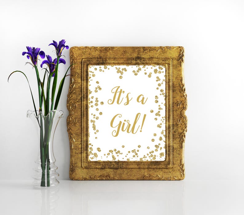 Gender Reveal Sign It S A Girl Girl Baby Shower Printable Etsy Gender Reveal Sign It S A Girl Girl Baby Shower Printable Etsy