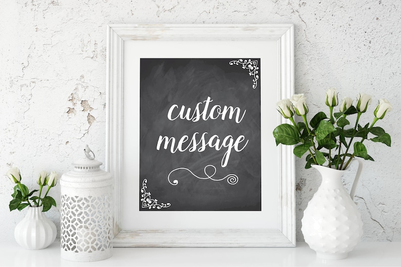 Custom Chalkboard Typography Custom Chalkboard Wall Art Etsy