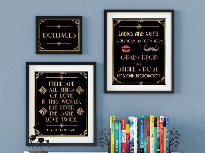 Great Gatsby decorations photobooth Grab a prop and strike