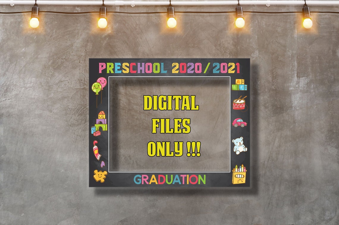 Preschool Graduation Frame Class of 2021 Photo Booth Frame Etsy