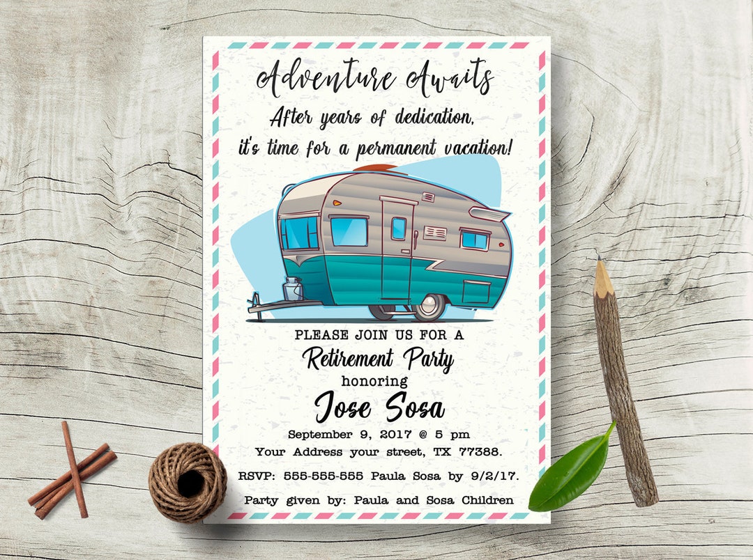 Permanent Vacation Retirement Invitation Wording