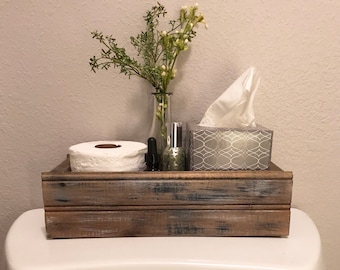 Farmhouse Style Wood Box Decor, Table Centerpiece, Pantry Storage Organization, Mason Jar Crate, Planter Box, Rustic Country Wedding, Dk Stn