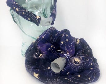 Celestial Galaxy - CPAP Hose OR Cheek Strap Covers, Insulating Tubing Sleeve Wrap, Pads, Headgear Cushion, Face Mask Liner, Flannel