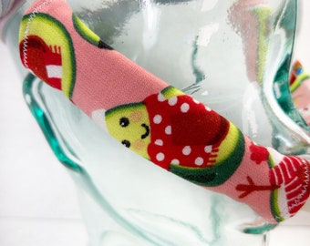 Christmas Avocado, CPAP Cheek Strap Covers, Cozy, Sleeve, Wrap,  Headgear Padding, Face Mask Cushion, Mark Reducing, Cheeker Pads, Flannel