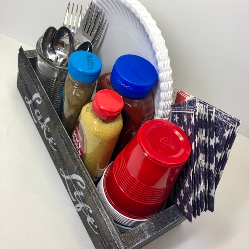 Lake Life Farmhouse Style Utensil Caddy RV Camper Kitchen Etsy