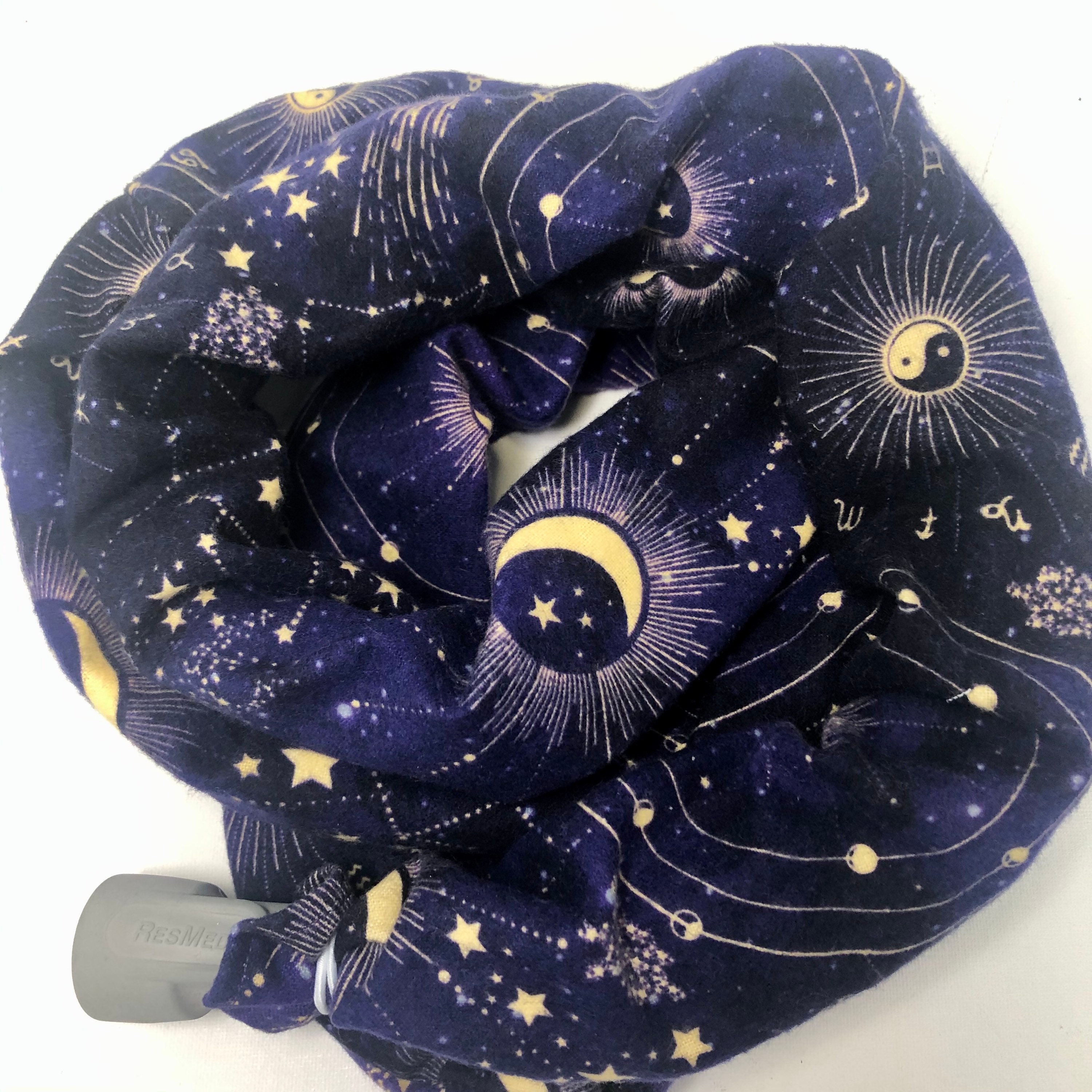 Purple Navy, Celestial, Galaxy, Astronomy, Horoscope, Zodiac, CPAP Hose Cover, CPAP Tubing, Sleep Apnea Accessories, BIPAP tube wrap, 6 ft