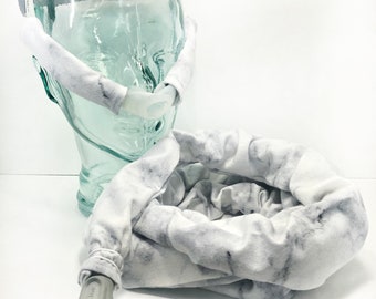 Marble Look, CPAP Hose and Cheek Strap Cover 3pc Set, Tubing Cozy, Headgear Cushion Liner, Sleeve Wrap, 6 ft, Apap, Bipap, Vent, Sleep Apnea