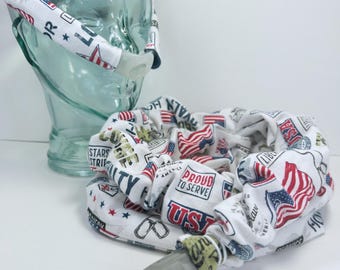 United We Stand - CPAP Hose / Cheek Strap Covers, Insulating Tube Sleeve Wrap, Pads, Headgear Cushion, Face Mask Liner Pad, Military Flannel