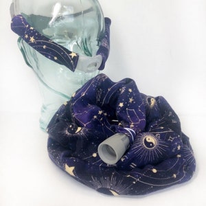 Funda para tubo CPAP y funda para correa para la mejilla, funda para calentador de manguera, diseño de galaxia, zodíaco, horóscopo, Yin Yang, astronomía, celestial, 3 piezas, azul marino y morado