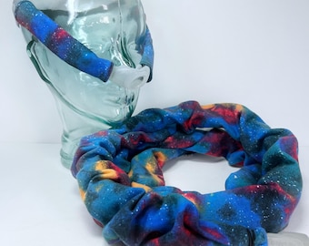 Rainbow Sky Galaxy - CPAP Hose OR Cheek Strap Covers, Insulating Tubing Sleeve Wrap, Pads, Headgear Cushion, Face Mask Liner, Flannel