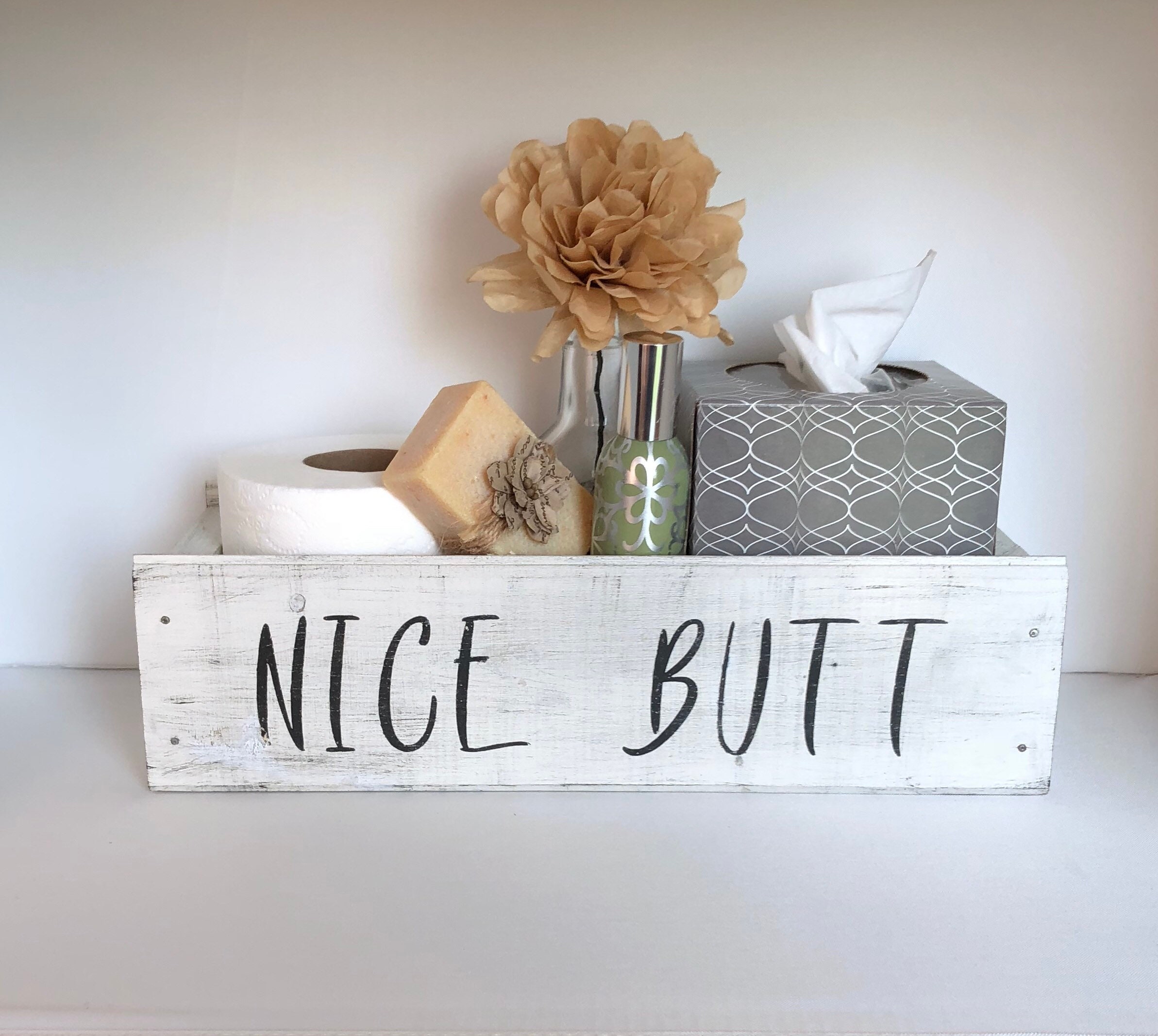 Nice Butt Box, Farmhouse Style Crate, Back of Stool Crate, Farmhouse …