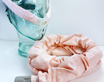 100% ORGANIC COTTON, CPAP Hose or Cheek Strap Cover, Insulating Tubing Sleeve, Wrap Pads, Headgear Cushion, Face Mask Liner, Pinkish Floral