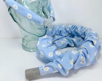 Blue Daisy - CPAP Hose OR Cheek Strap Covers, Insulating Tubing Sleeve Wrap, Pads, Headgear Cushion, Face Mask Liner, Flannel