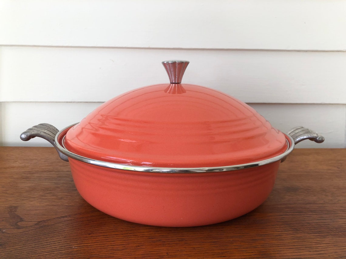 Fiesta 4 Quart Covered Casserole Metal Persimmon Metro Market Etsy