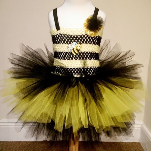 Bee tutu dress, Tutu dress, Birthday dress, Party dress, Black And Yellow dress