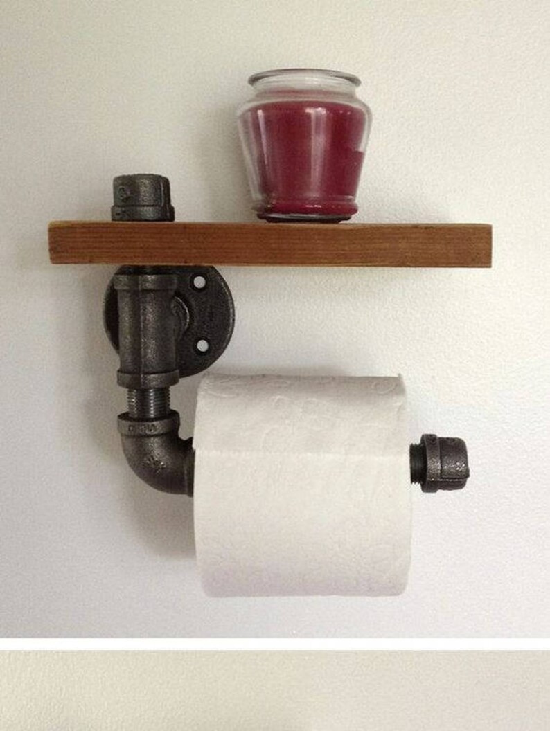 Industrie-Look schwarz Rohr Toilettenpapier Spender In 4 | Etsy