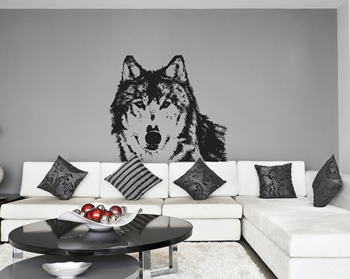 Wolf Wall Decals animals Wall Decals for nursery Kids Wall Etsy