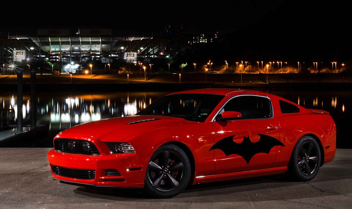 Batman logo car hood decal Batman logo Car Decals Batman Car Etsy