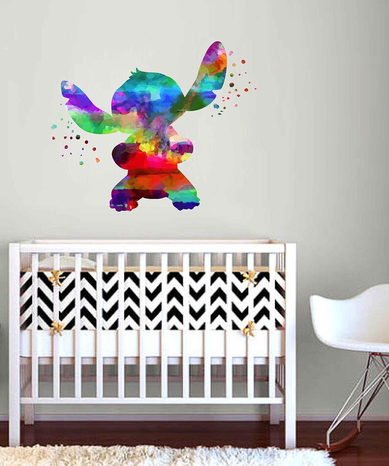 Cik2080 Wall Decal Lilo Stitch Art Walt Disney Vinyl Sticker Decals Nursery Kids