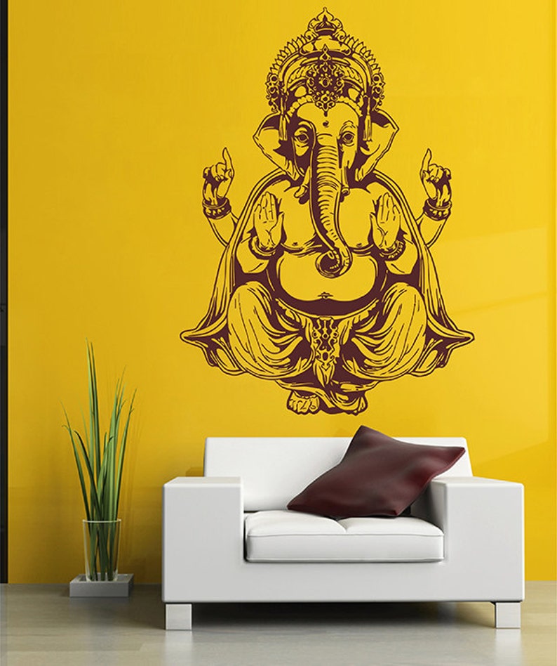 Ganesha wall decals Hindu God Ganesha wall decals Elephant Etsy