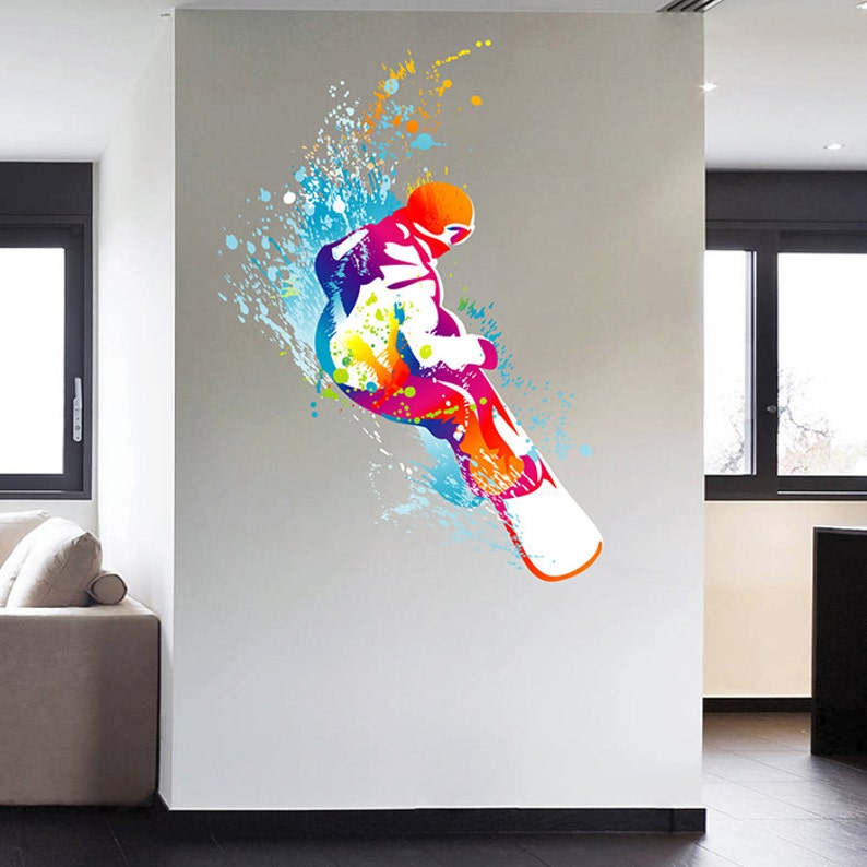 snowboarder Wall Decals snowboard Wall Decals Sports Wall Decals kcik115