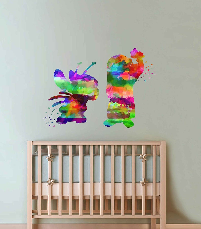 Cik2078 Wall Decal Lilo Stitch Art Walt Disney Vinyl Sticker Decals Nursery Kids