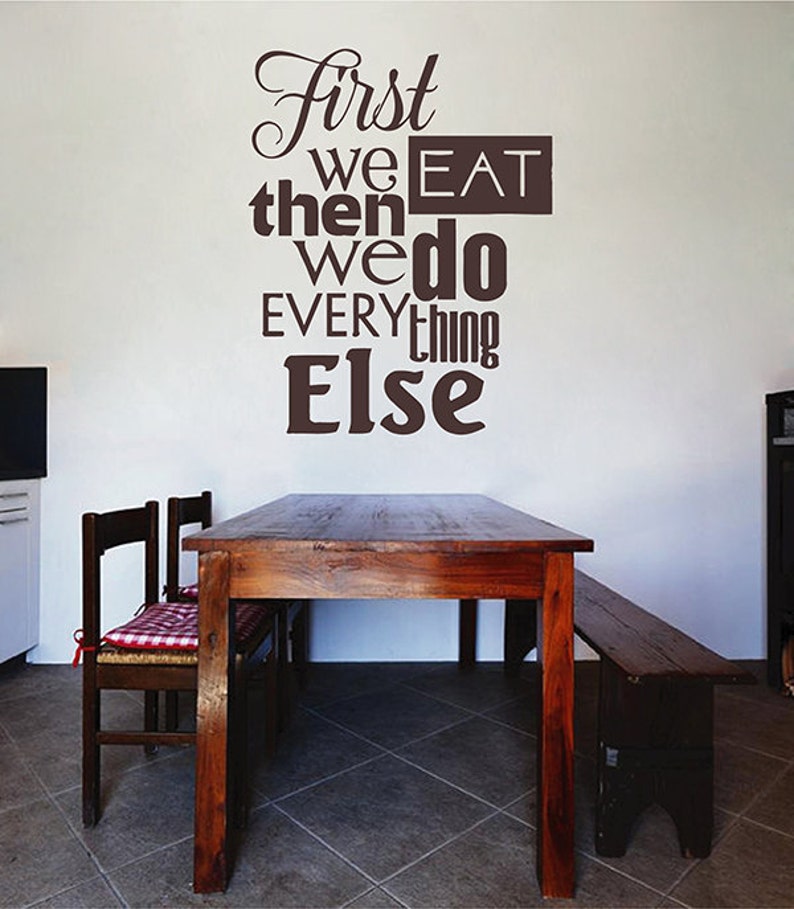 Kik2838 Wall Decal Sticker funny inscription kitchen Etsy