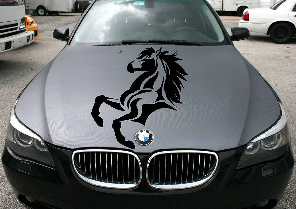 abstract horse car hood decal abstract horse Car Decals horse Etsy