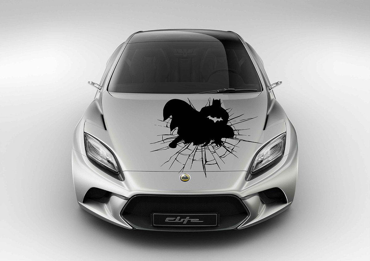Batman car hood decal Batman Car Decals Batman Car Truck Etsy