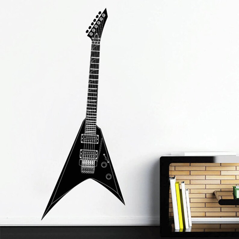 Kcik521 Full Color Wall decal bass guitar music interument Etsy