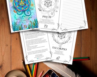 18 A4 pages | Oracle + journaling | Unlimited printing | Water signs: Pisces, Cancer, and Scorpio