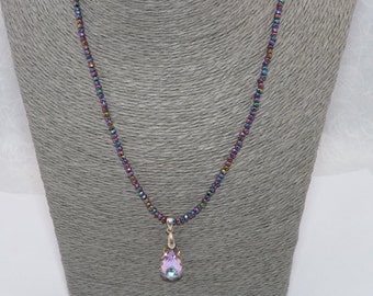 Swarovski handmade necklace, women's necklace, gift, crystal beads, swarovski pendant