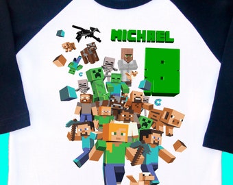 Minecraft Birthday Shirt Etsy