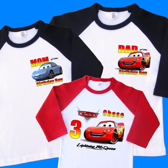 lightning mcqueen personalized birthday shirt