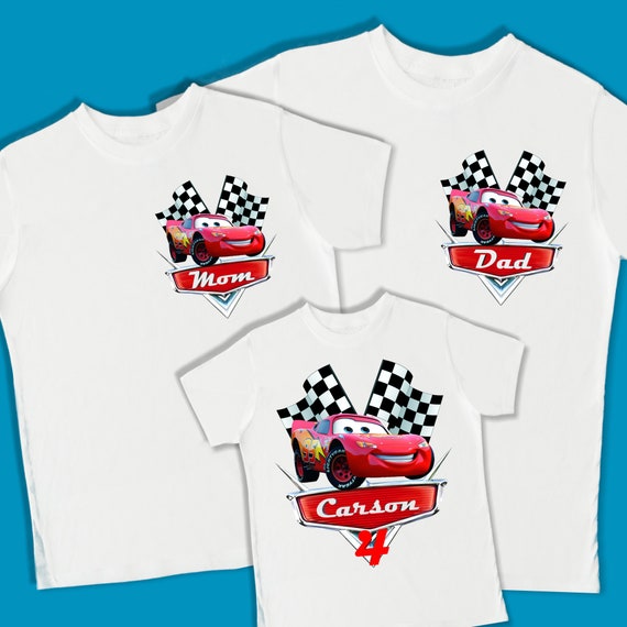 CARS McQUEEN PERSONALISED KIDS T SHIRT