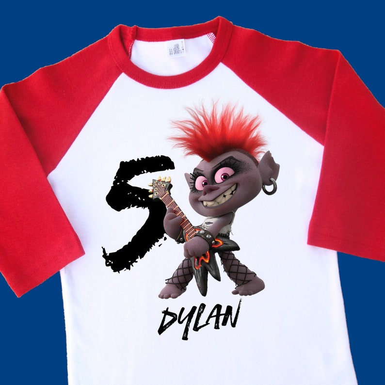 Download Trolls Queen Barb Birthday Shirt. Personalized Raglan with ...